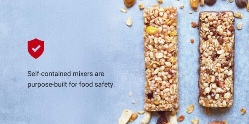 self-contained mixers are purpose-built for food safety
